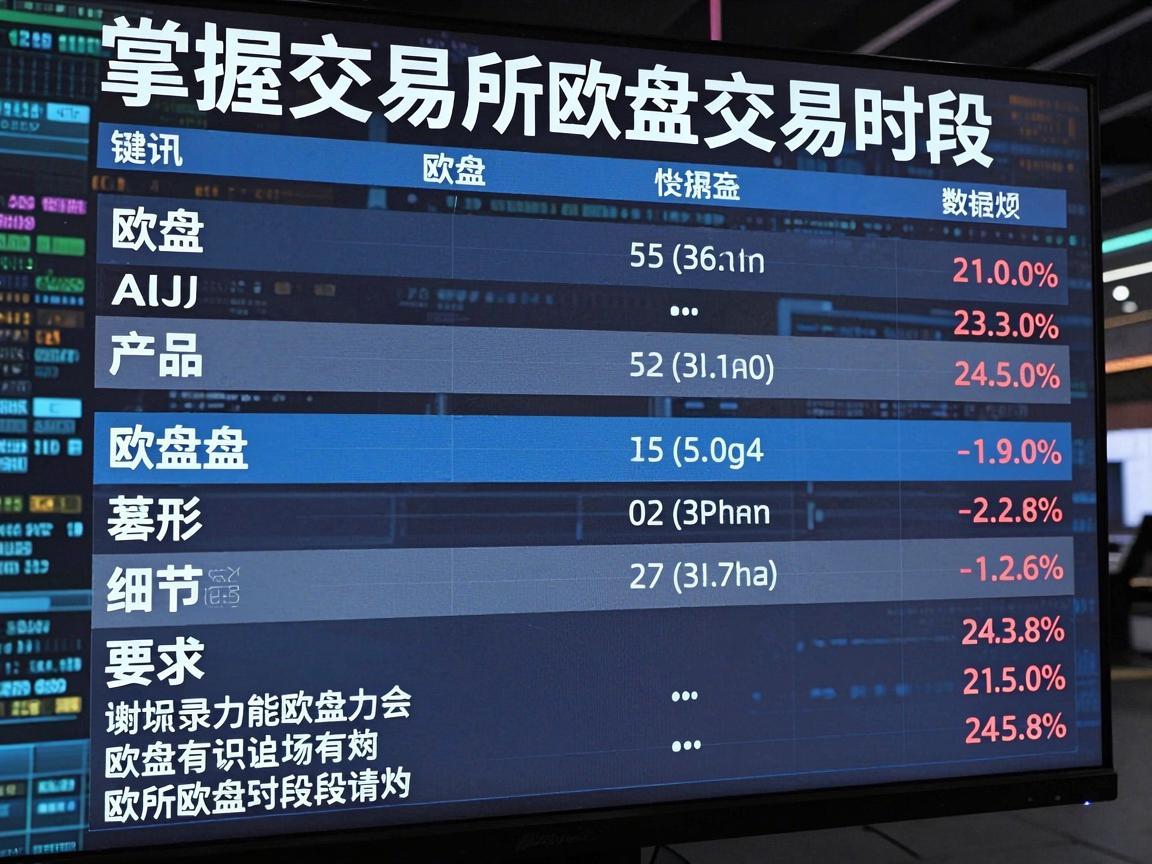 掌握交易时间，了解交易所欧盘交易时段