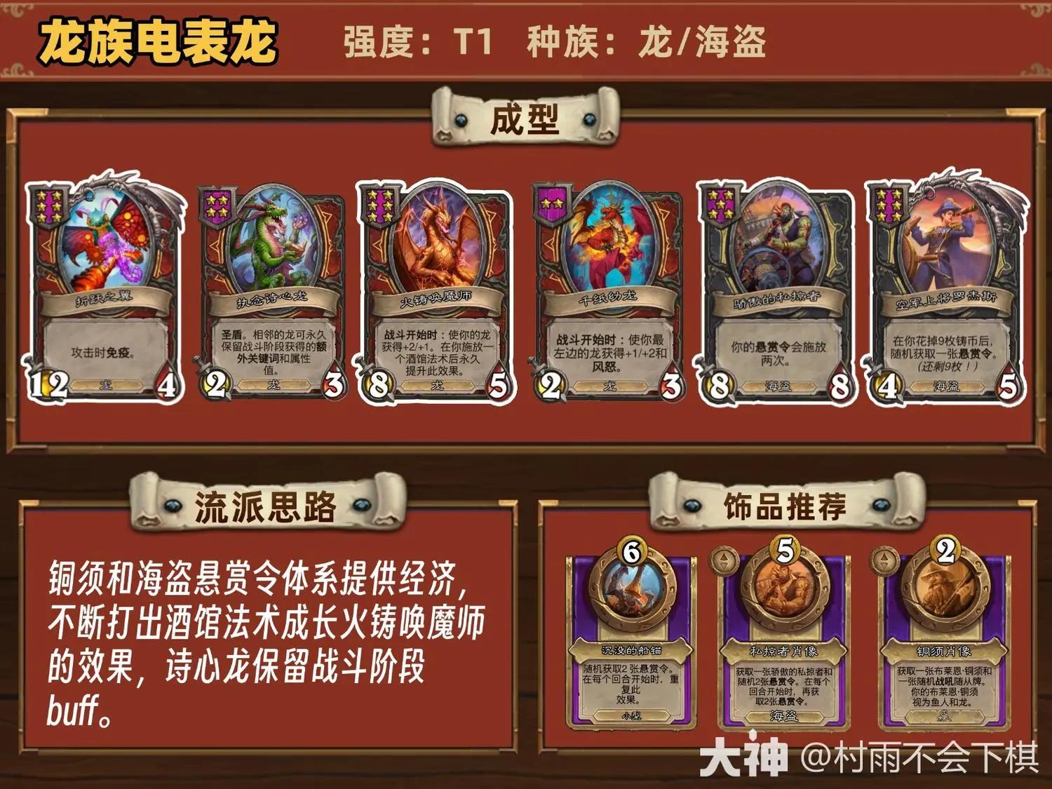 炉石传说酒馆战棋S14龙族电表红龙阵容推荐